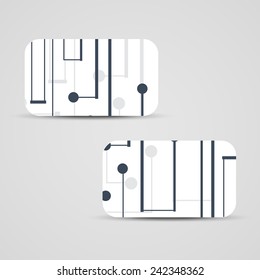 Vector business-card  set for your design, circuit board Illustration.