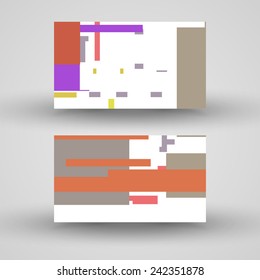 Vector business-card  set for your design, vintage abstract Illustration.