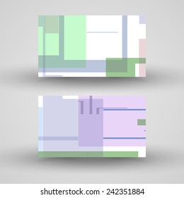Vector business-card  set for your design, vintage abstract Illustration.