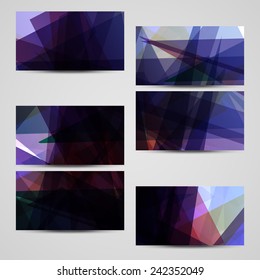 Vector business-card  set for your design, abstract Illustration.