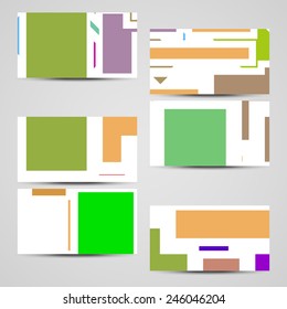 Vector business-card  set for your design, vintage abstract Illustration.