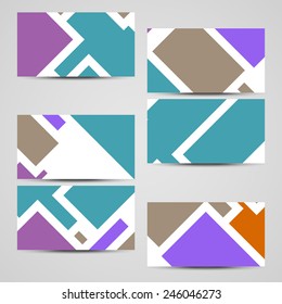 Vector business-card  set for your design, vintage abstract Illustration.