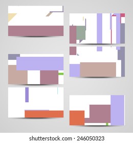Vector business-card  set for your design, vintage abstract Illustration.