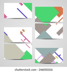 Vector business-card  set for your design, vintage abstract Illustration.