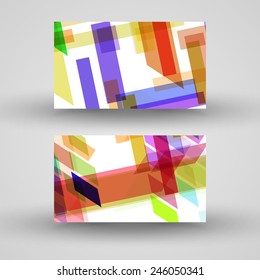 Vector business-card  set for your design, abstract Illustration.