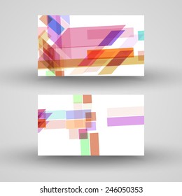 Vector business-card  set for your design, abstract Illustration.