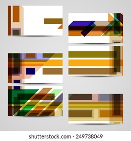 Vector business-card  set for your design, abstract Illustration.