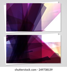 Vector business-card  set for your design, abstract Illustration.
