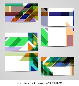 Vector business-card  set for your design, abstract Illustration.