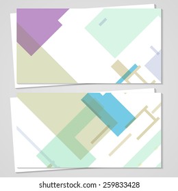 Vector business-card  set for your design, abstract Illustration.