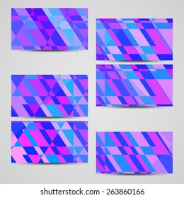 Vector business-card  set for your design, abstract Illustration.