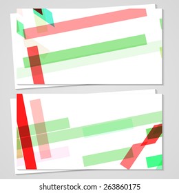 Vector business-card  set for your design, abstract Illustration.