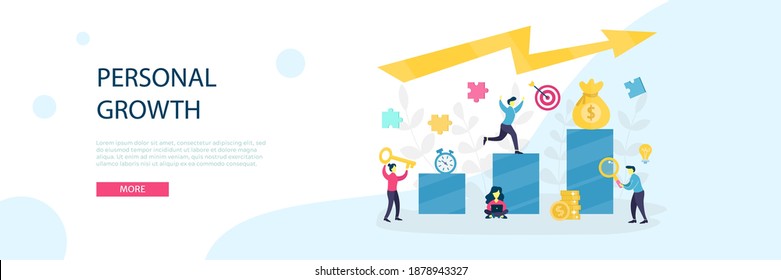 Vector businessman climbing up the column of columns, move up motivation. Business people running down to the goal on the stairs. Partnership, leadership or team work concept. Flat illustration