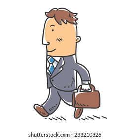 Vector businessman in color.
