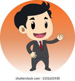  vector businessman icon cartoon character