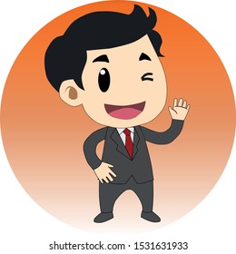  vector businessman icon cartoon character