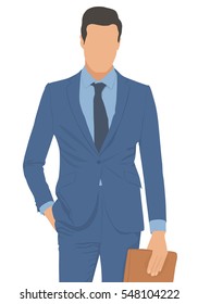 Vector businessman isolated on white background