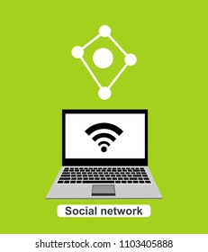 Vector Businessman with modern communications technology Notebook task, leveraging and business icon styles. Used for work flat design
