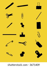 vector businessman office elements