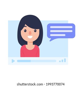 vector businessman on computer screen online meeting concept