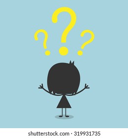 Vector businessman with question mark over his head, Illustration EPS10 