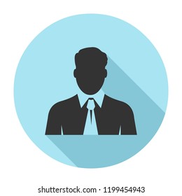 Vector Businessman Silhouette Icon Illustration.