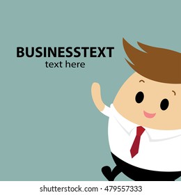 Vector of businessman with space for text