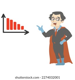 Superheldenfigur des Vektorgeschäftes 7