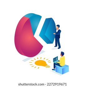 Vector de un empresario sacando parte de la pila de cartas como recompensa por una inversión inicial 