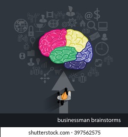 Vector Businessmen brainstorm
