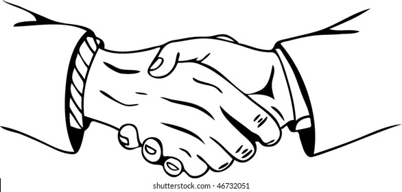 vector businessmen shaking hands