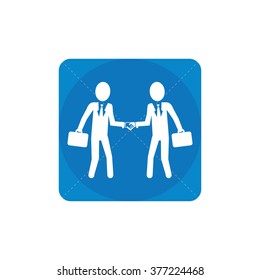 Vector businessmen shaking hands Icon
