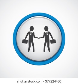 Vector businessmen shaking hands Icon
