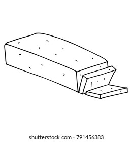 Vector butter. Hand drawn piece of butter.