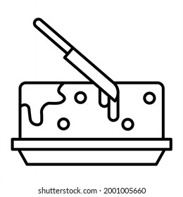 Diseño del icono de contorno de la mancha de vectores
