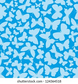 Vector. Butterflies background.
