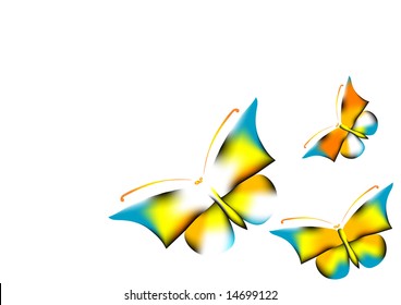 vector butterflies background