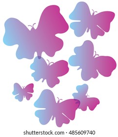 Vector butterflies background