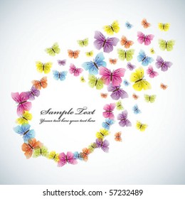 Vector Butterflies Background
