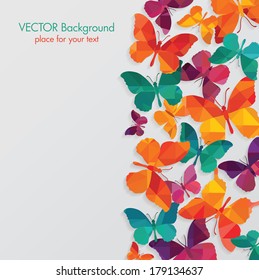Vector butterflies background design