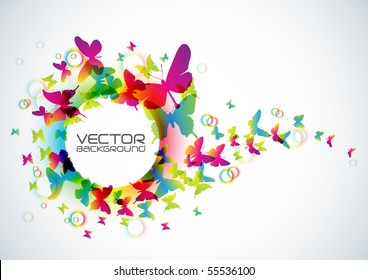 Vector Butterflies Background Design