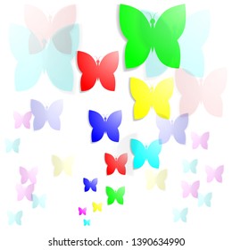 Vector butterflies background design color full
