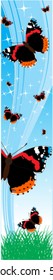 vector butterflies banner