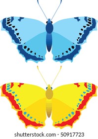 vector butterflies on a white background