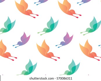 Vector butterflies pattern. Abstract background
