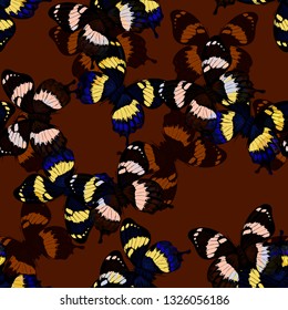 Vector butterflies pattern. Abstract seamless background.