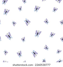 Vector butterflies pattern. Abstract seamless background.