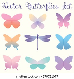 Vector Butterflies set - eps10