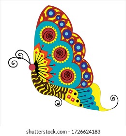vector butterfly abstract colorful background	