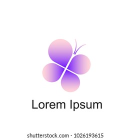Vector butterfly abstract logo